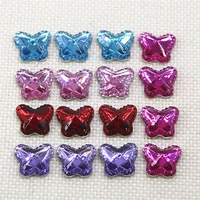 50pcs cute rhinestones butterfly resin hair bow decorations scrapbook diy embellishments accessories