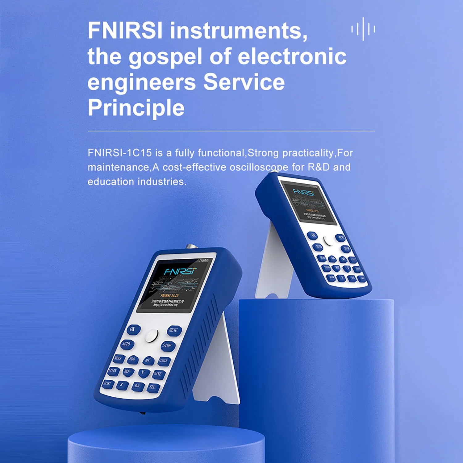 

FNIRSI-1C15 Handheld Portable Digital Oscilloscope 500MS/S Sampling Rate 10MHz Bandwidth Multipurpose Measuring Oscilloscopes