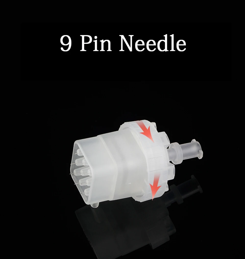 

9 Pins Disposable Injection Pinhead For Meso Gun,Negative Pressure Cartridge Needles Tip for EZ Vacuum Mesotherapy Masogun