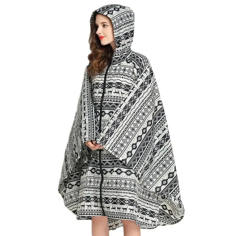 Дождевик женский большого размера ветровка длинный дождевик для походов и