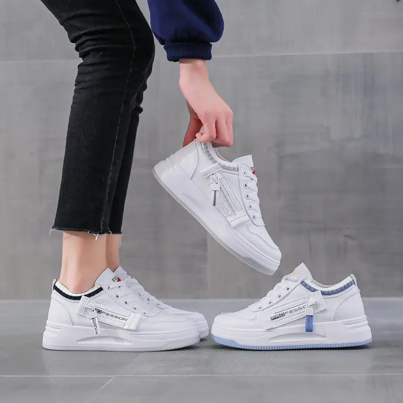 

2021 Women Platform Vulcanize Shoes Fashion Sneakers Height Increasing Woman Casual Comfortable New Walking Shoes Women's