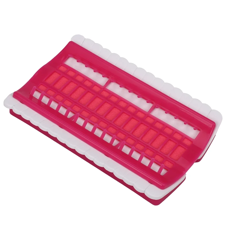 

30 Positions Cross Stitch Row Line Tool Set Needles Holder Embroidery Thread Wire Organizer DIY Sewing Tools rose red