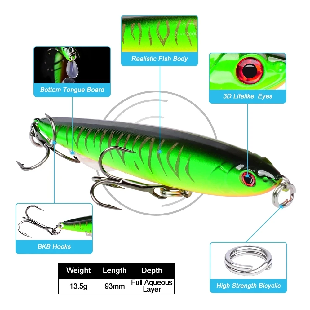 Sunlure 1 шт. для VIB рыбалки приманки 6 цветов 9 3 см 67 &quot/13 5 г 0 48 oz Takcle с # крючки BKB