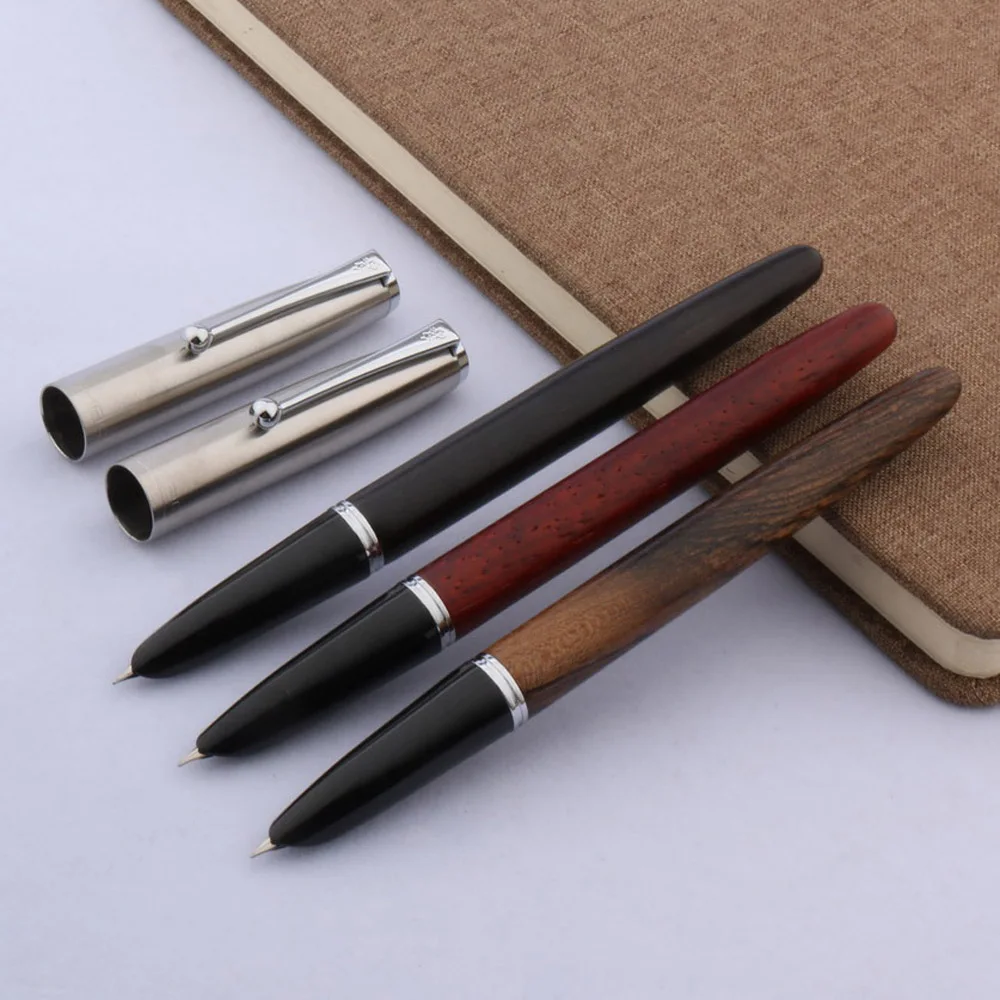 Jinhao 51 A перьевая ручка Классическая деревянная нержавеющая сталь сверхтонкие