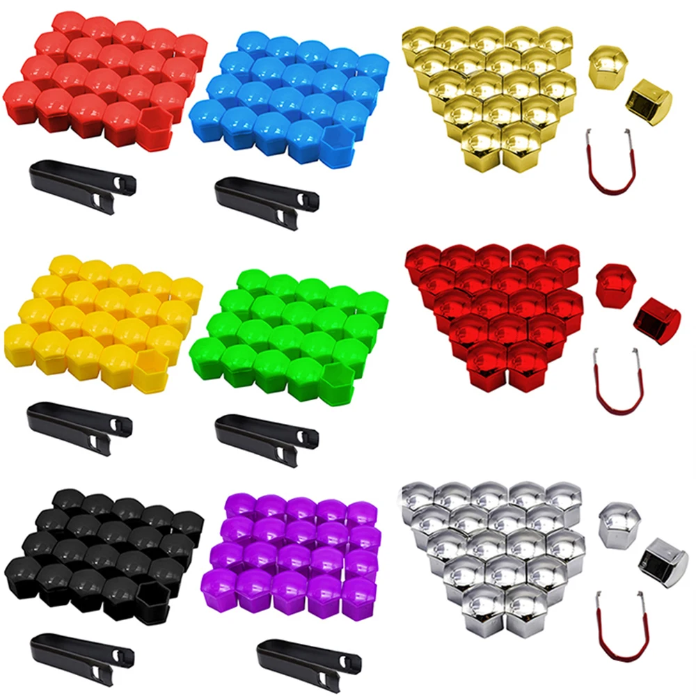 

20x 17mm 19mm 21mm Car Wheel Nut Caps Protection Cover Cap Anti-Rust Auto Hub Screw Cover Car Tyre Nut Bolt Exterior Decoration