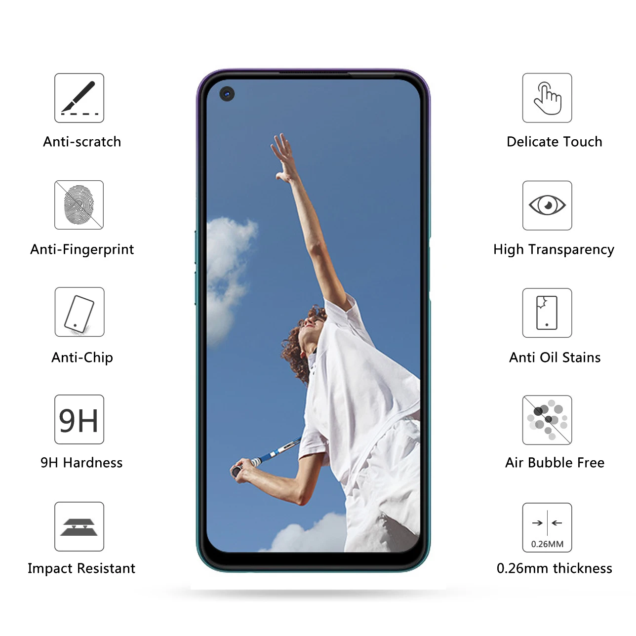 Новое 9D закаленное стекло для Oppo A72 полное покрытие защита экрана стеклянная