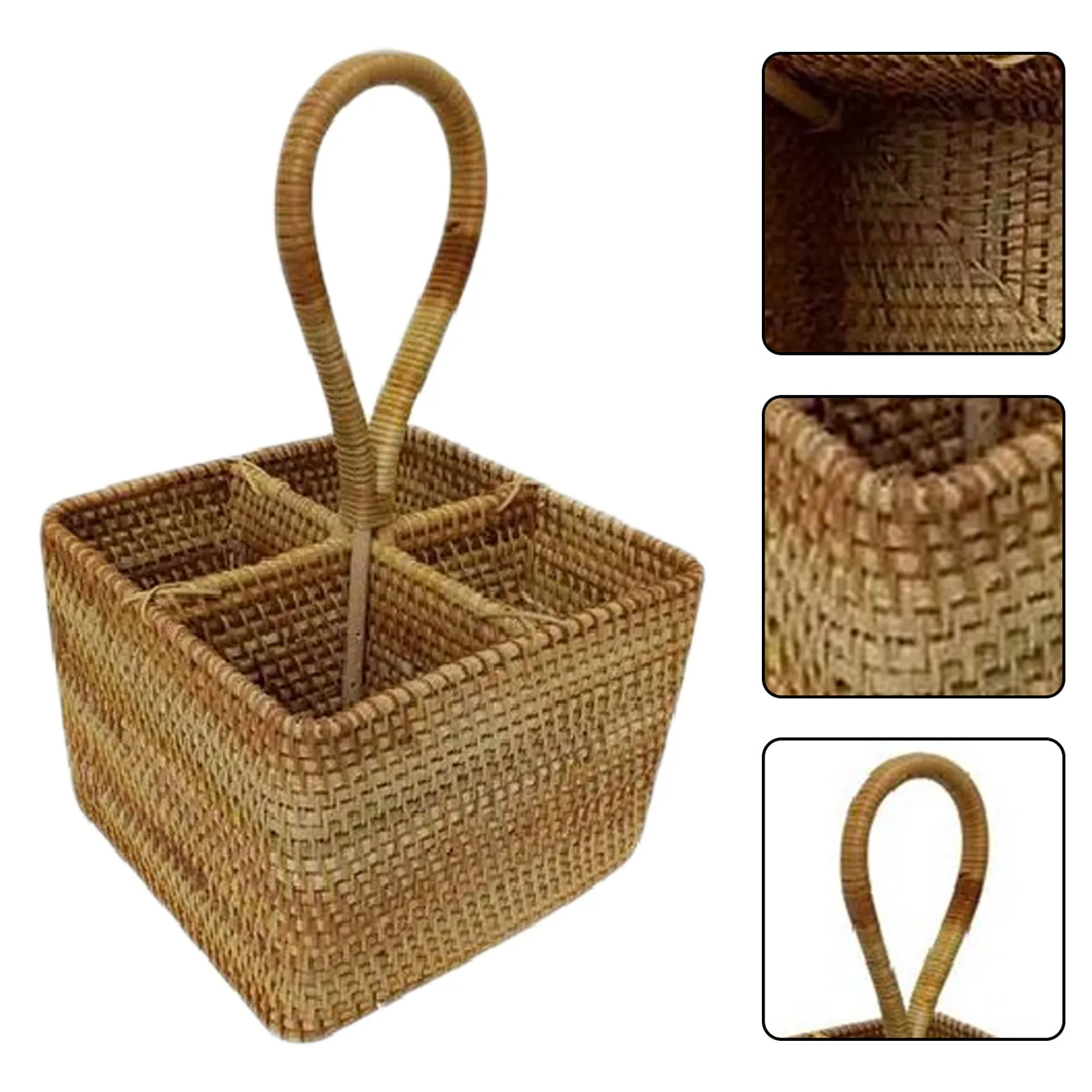 

Rattan Hanging Basket Multifunctional Wicker Storage Rack Box