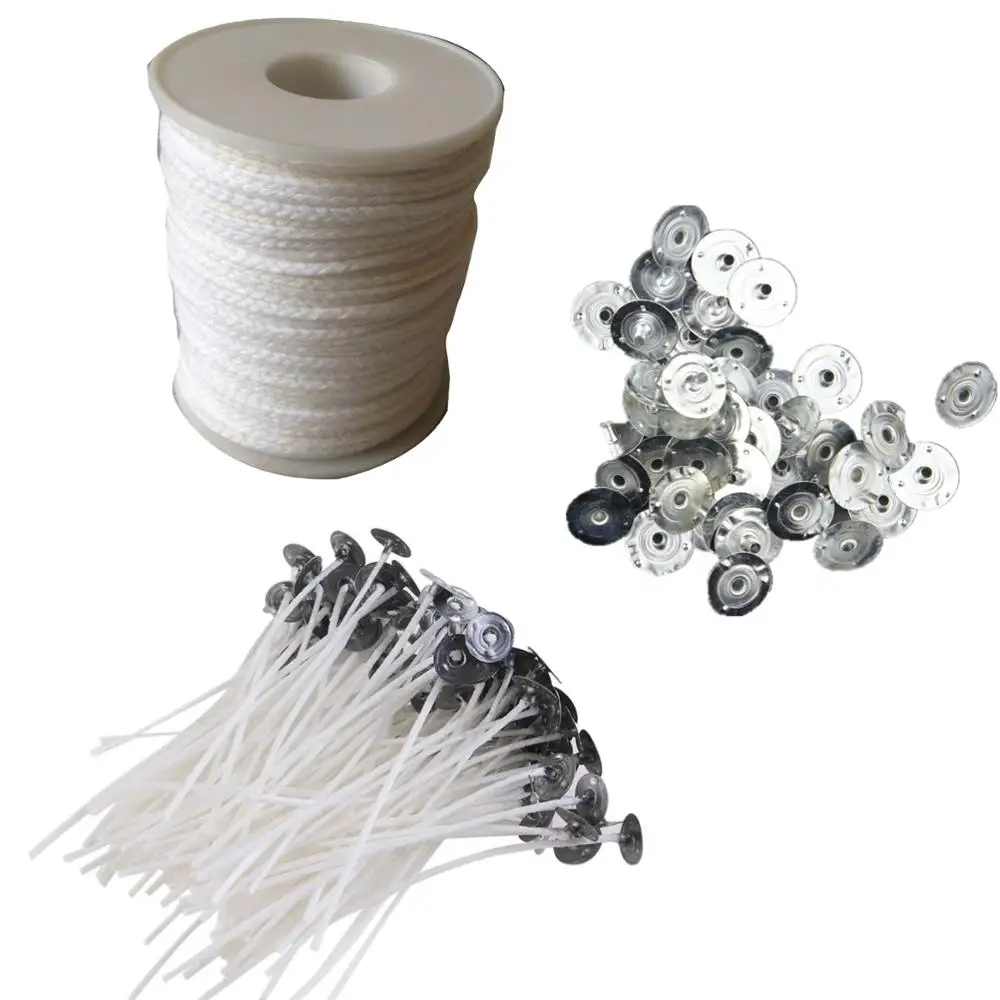 61 м 1 рулон лампы в форме свечи Фитили Core 100 шт металлический подсвечник сустейнер