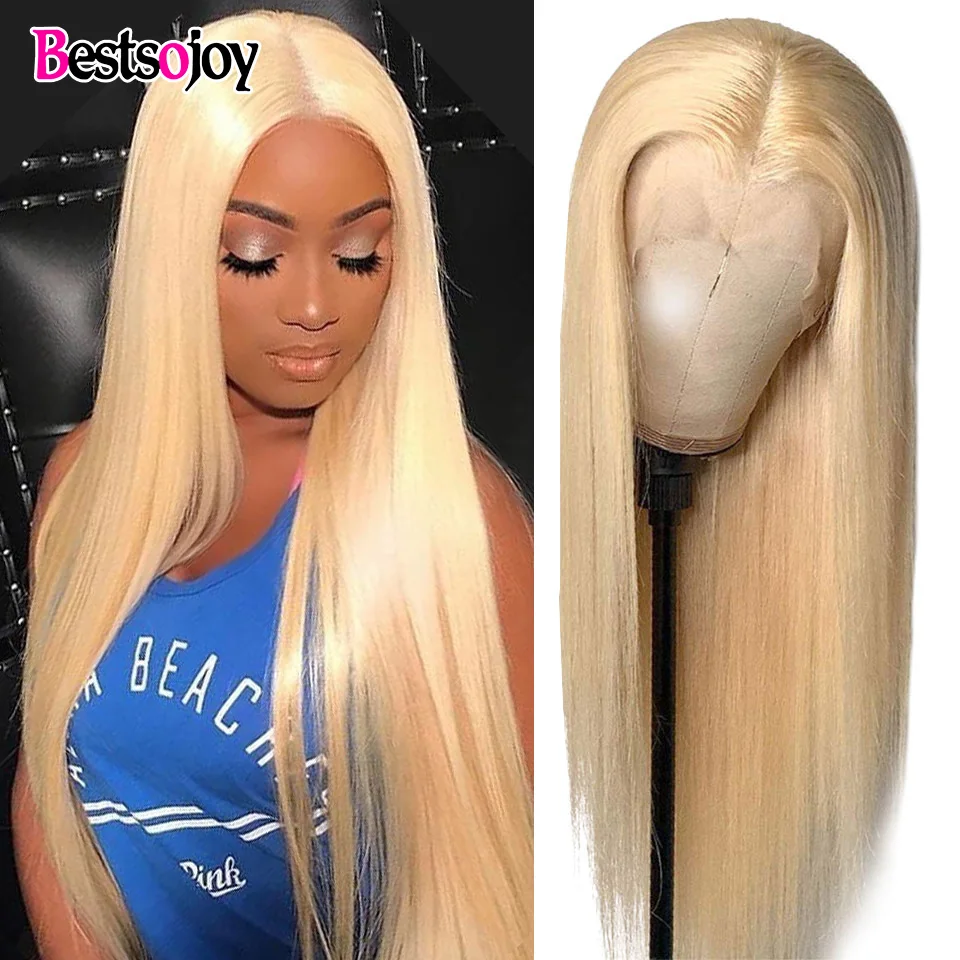 13x4 Straight 613 Honey Blonde Lace Front Human Hair Wig HD 28 30Inch Transparent Remy Brazilian Lace Frontal Wigs For Women