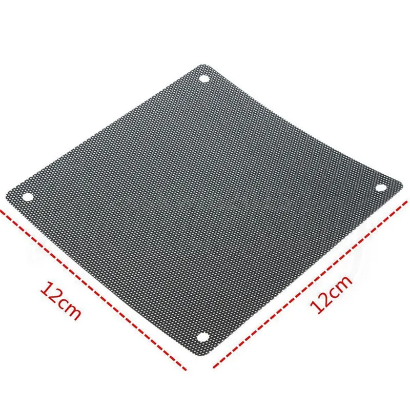 

5PCS/lot 120mm Cuttable Black PVC PC Fan Dust Filter Dustproof Case Computer Mesh