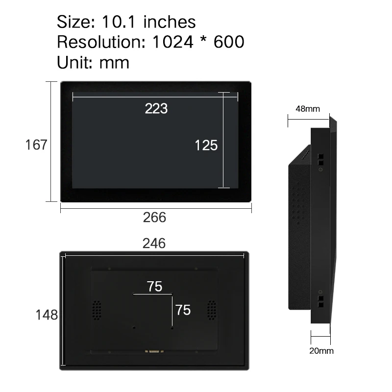 3 5 дюймовый монитор со встроенным динамиком VGA HDMI BNC AV USB пряжками не сенсорный