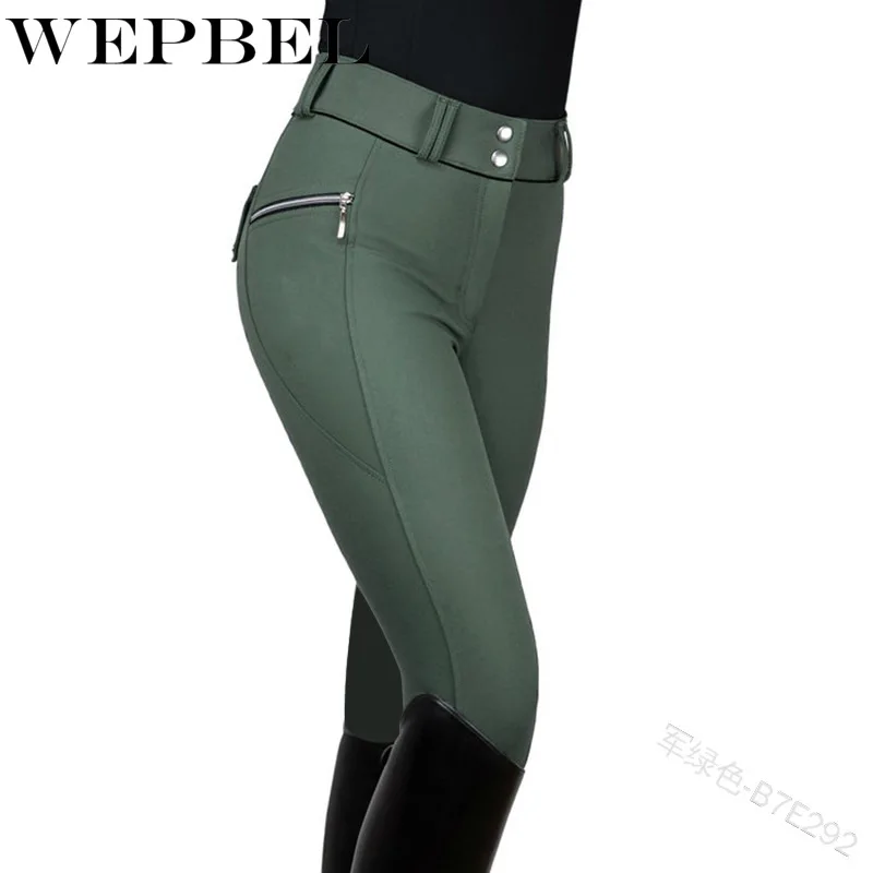 

WEPBEL Women Zipper Horse Riding Tight Pants Outdoor Sports Sweatpants British Medieval Retro Knight Warrior Trousers Leggings