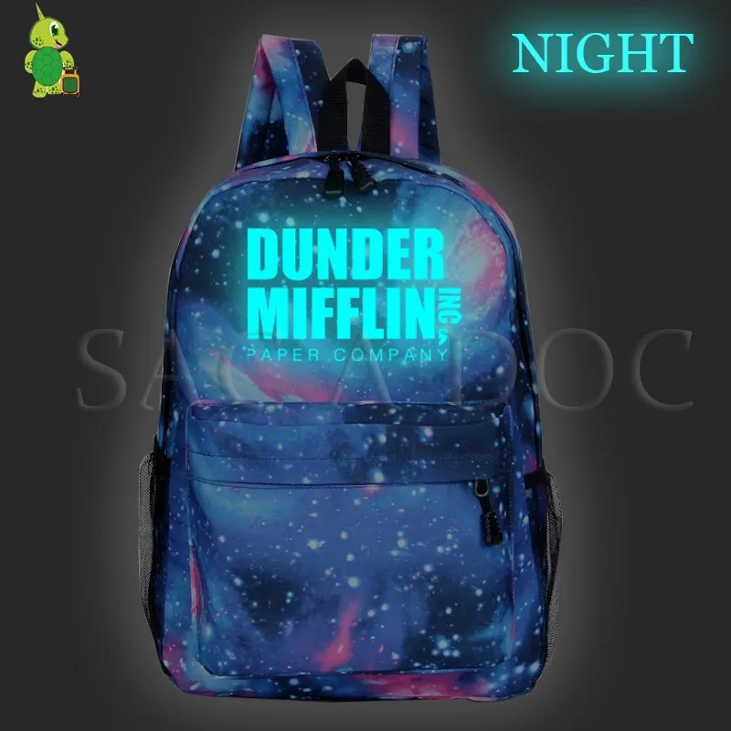 ТВ серия офиса Шрут фермы рюкзак для Galaxy световой школьные сумки подростков