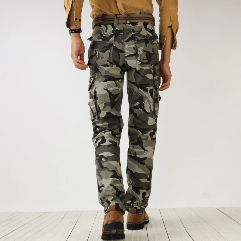 Качественная одежда мужские брюки карго свободные прямые с карманами военные