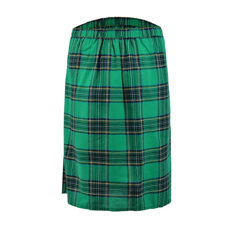 Модные мужские Шотландка Kilt традиционные юбки мужские Регулируемые Талия повседневные клетчатые плиссированные юбки с принтом Новинка