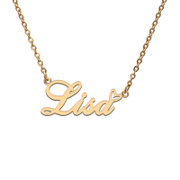 god with love heart personalized character necklace with name lisa for best friend jewelry gift