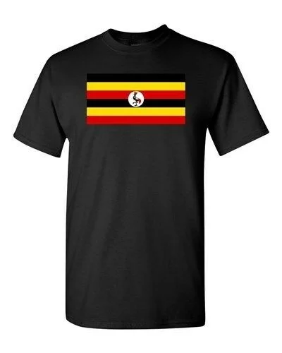

Uganda Country Flag Africa Kampala State Nation Patriotic DT Adult T-Shirt Tee