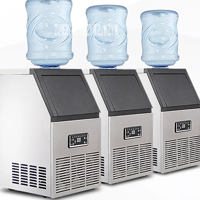 Коммерческая Машина для льда 60 кг бочка маленький чайный магазин барный столик