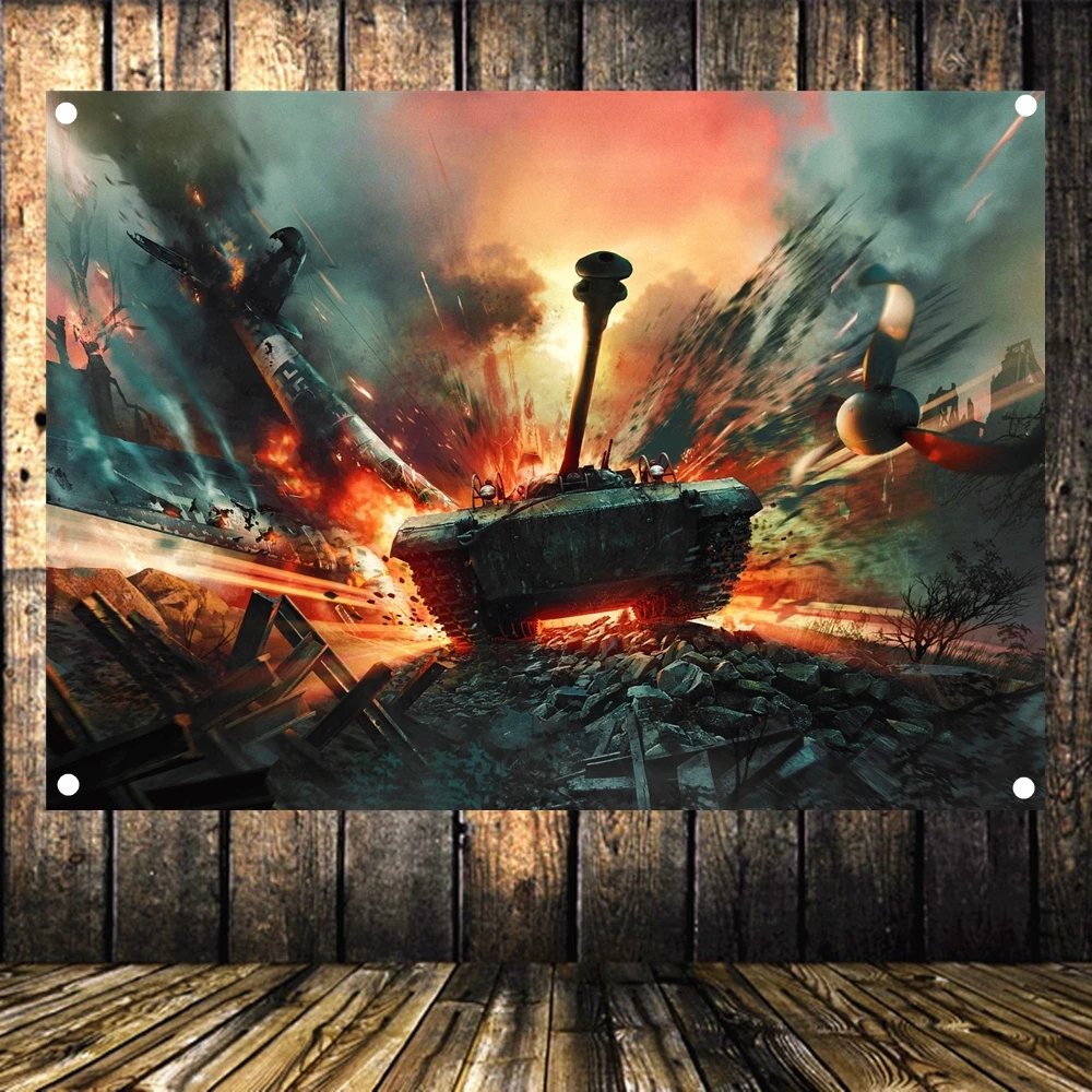 

WW2 GER Wehrmacht Corp Panzer Tanks Armoured Vehicles Military Posters Flag Banner Tapestry Mural Vintage Decor Upholstery B2