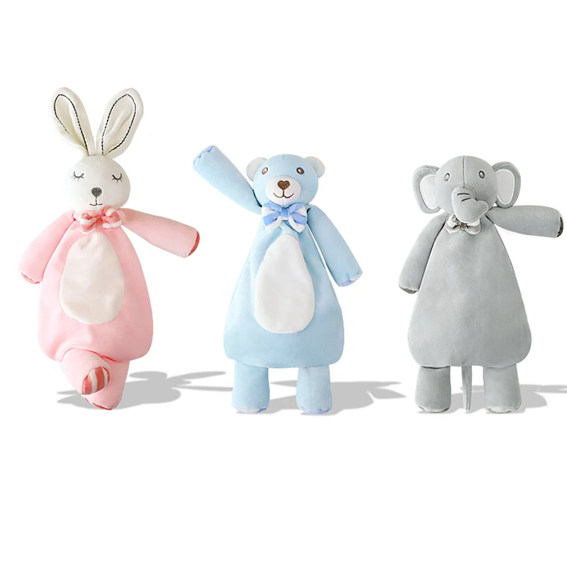 

Baby Plush Stuffed Toys Cartoon Bear Bunny Soothe Appease Towel Appease Doll For Newborn Soft Comforting Towel Sleeping Toy Gift