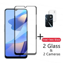 4-in-1 2.5D Tempered Glass For OPPO A16 Glass For OPPO A16 Screen Protector Camera Len Film For OPPO A16 A15 A94 A74 A54 A53s