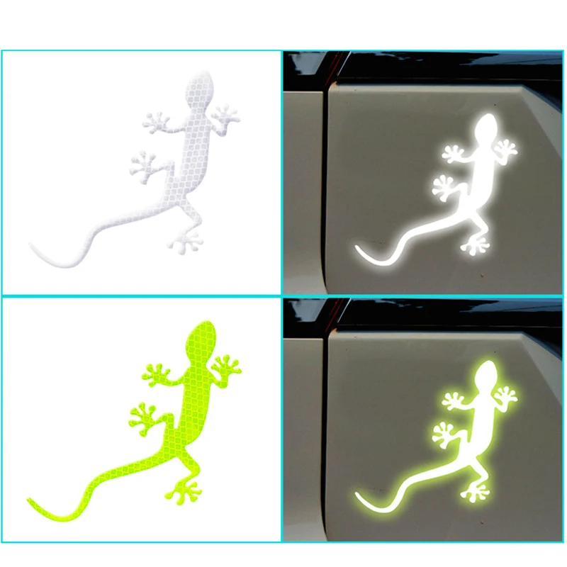 

Car Gecko Reflective Sticker Safety Warning Mark Auto Decor Tape Bumper Car Sticker Warning Mark Car Styling Motorcycle Decals