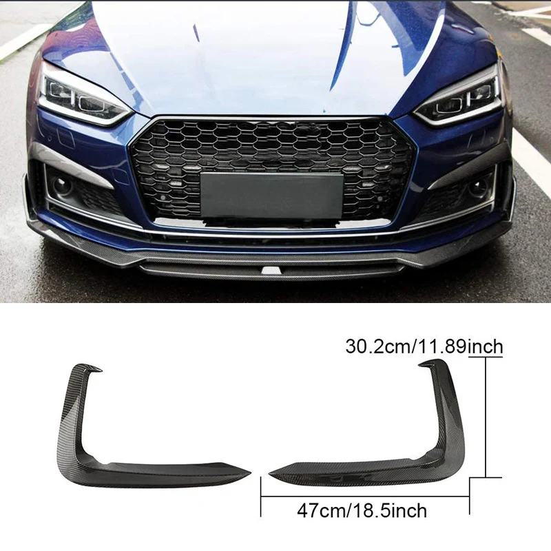 Противотуманная фара из углеродного волокна для Audi A5 S5 2017 2018 2019 FRP передний