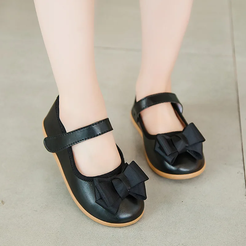 Сандалии для девочек 1 3 лет Нескользящие из ткани на плоской подошве с бантиком