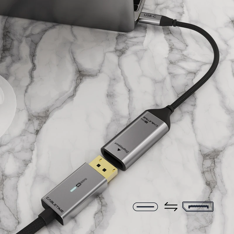 Переходник CABLETIME с USB C на Displayport 4K 60 Гц 3 1 Type DP конвертер для ноутбука ПК Macbook Air