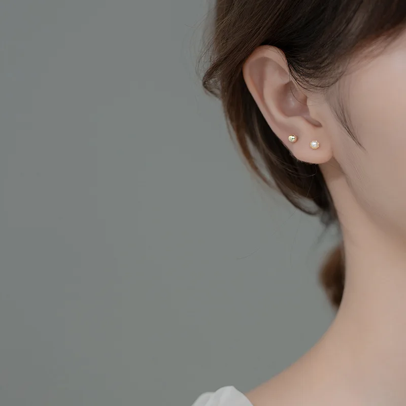 Женские маленькие серьги-гвоздики WANTME из стерлингового серебра 925 пробы в виде