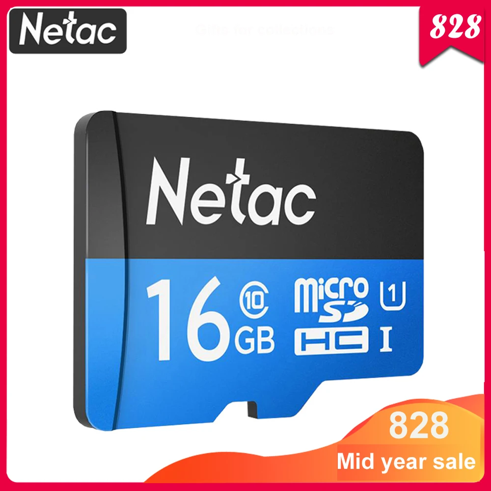 Netac Micro SD карта P500 класс 10 16 ГБ 32 ГБ 64 Гб карта памяти C10 Mini SD карта SDHC SDXC UHS-I TF карта для смартфона камера MP3