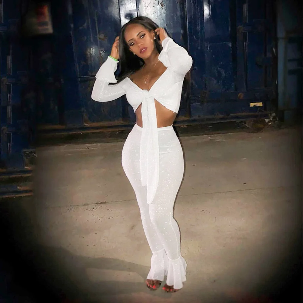 Женский спортивный костюм из двух предметов осенний без бретелек с