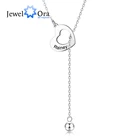 Женское Ожерелье с гравировкой JewelOra, колье с подвеской в форме сердца, Подарок на годовщину