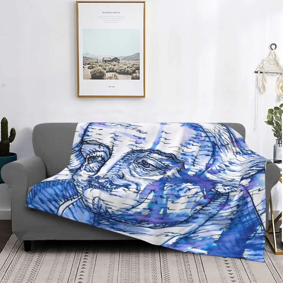 

Паром-Луис лаган-colcha de acuarela a cuadros, Edredon para cama, manta de verano, toalla de lujo