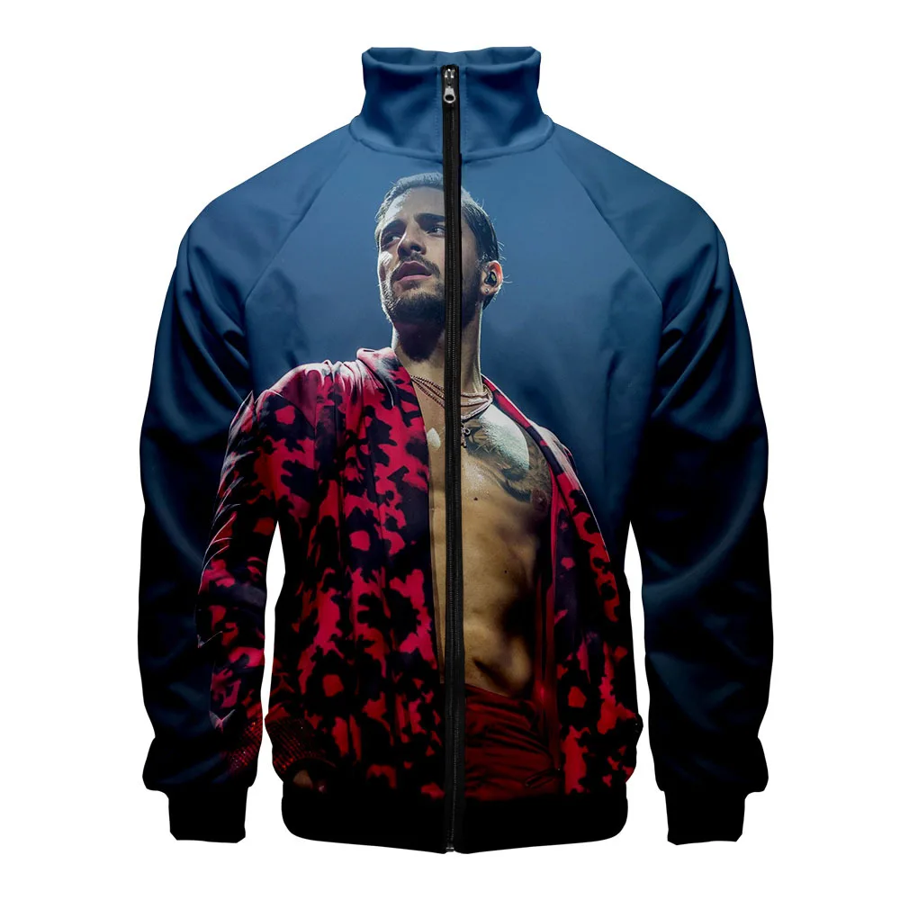 

Singer Maluma 3D Baseball Jacket Men Women Harajuku Streetwear Hip Hop Hoodies Casual Stand Collar Zipper Sweatshirt Outerwear