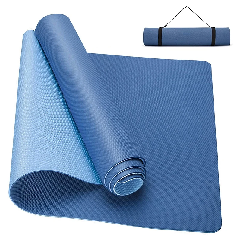 

Yoga Mat,TPE Environmentally Friendly Non-Slip Yoga Mat with Shoulder Strap,for Yoga Pilates Fitness Gymnastics