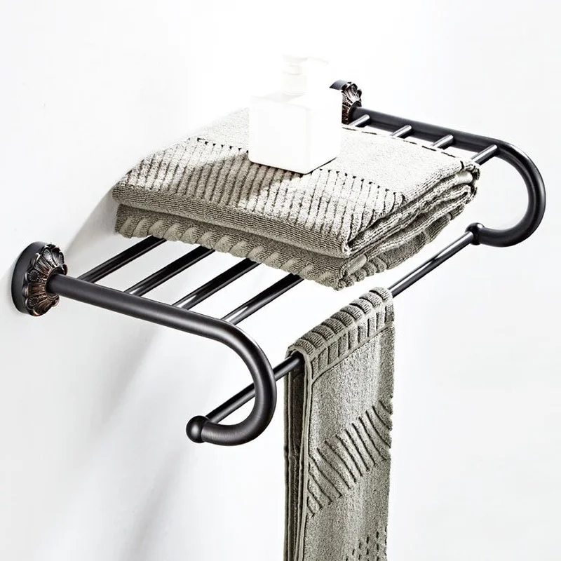 

Copper material black bath towel rack towel bar black bronze drawing process bathroom pendant wholesale manufacturer