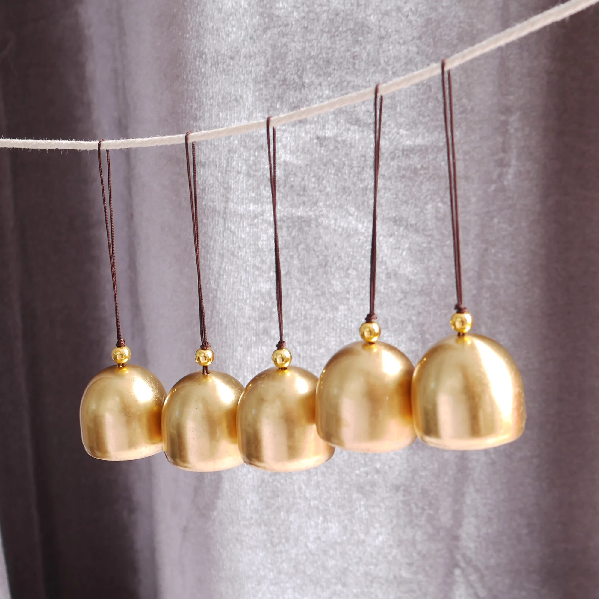 

10 Pieces Christmas Metal Bell Decoration Pure Copper Bell Pendant Brass Door Bell Diy Craft Wind Chimes Making Art