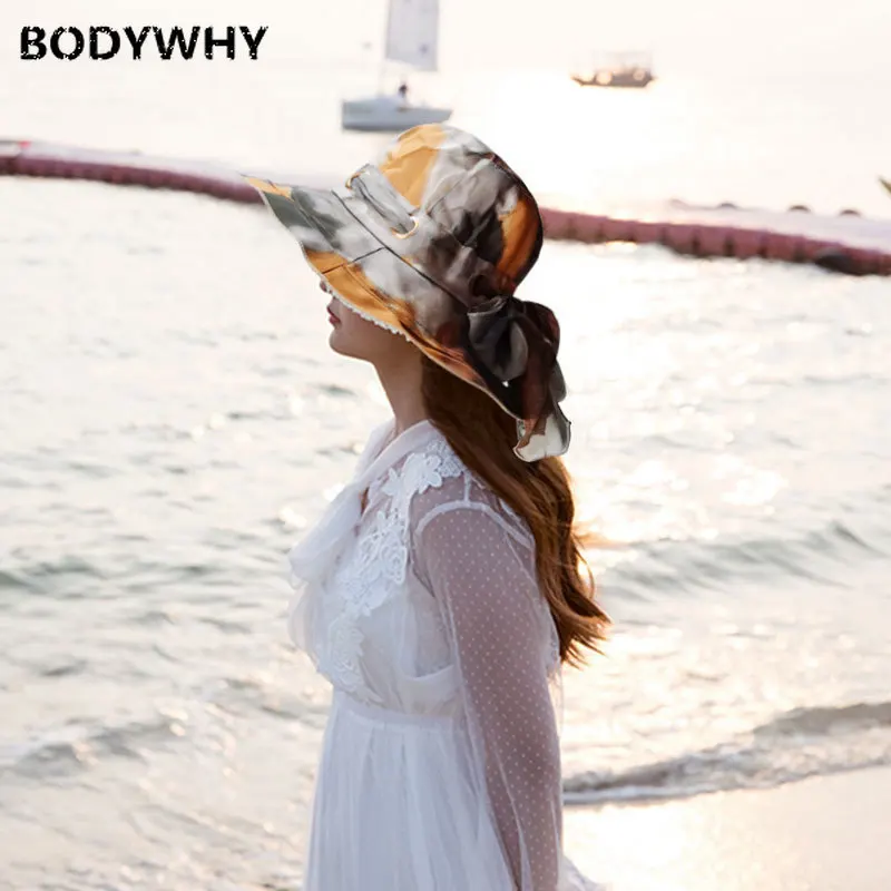 

Women's Summer Foldable Fisherman Basin Hat Summer Net Red Seaside Outdoor Sunscreen Big Eaves Sun Hat