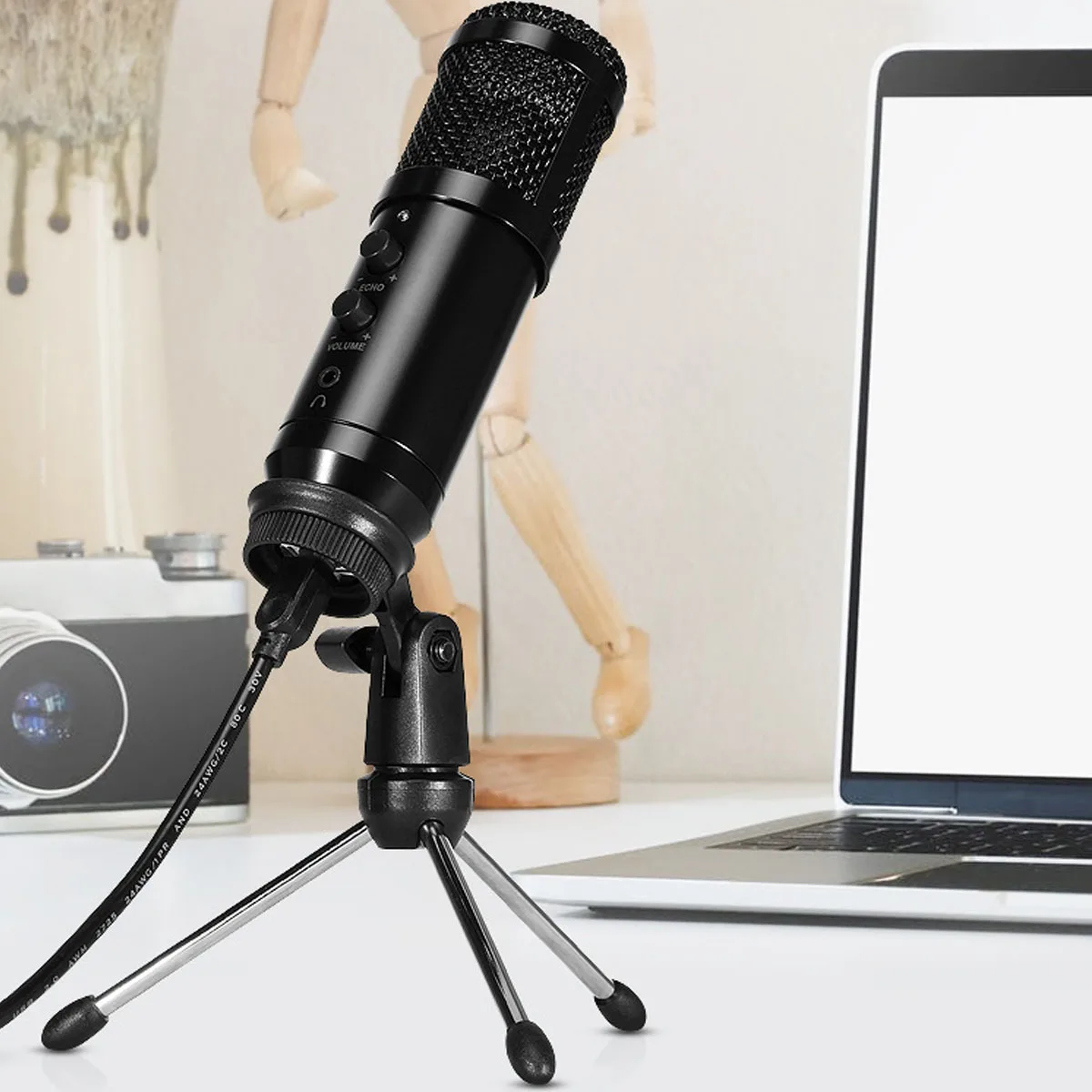 

Microfone Set BM 800 Professional Metal USB Condenser Recording Microphone For Smart Phone Computer Studio Recording