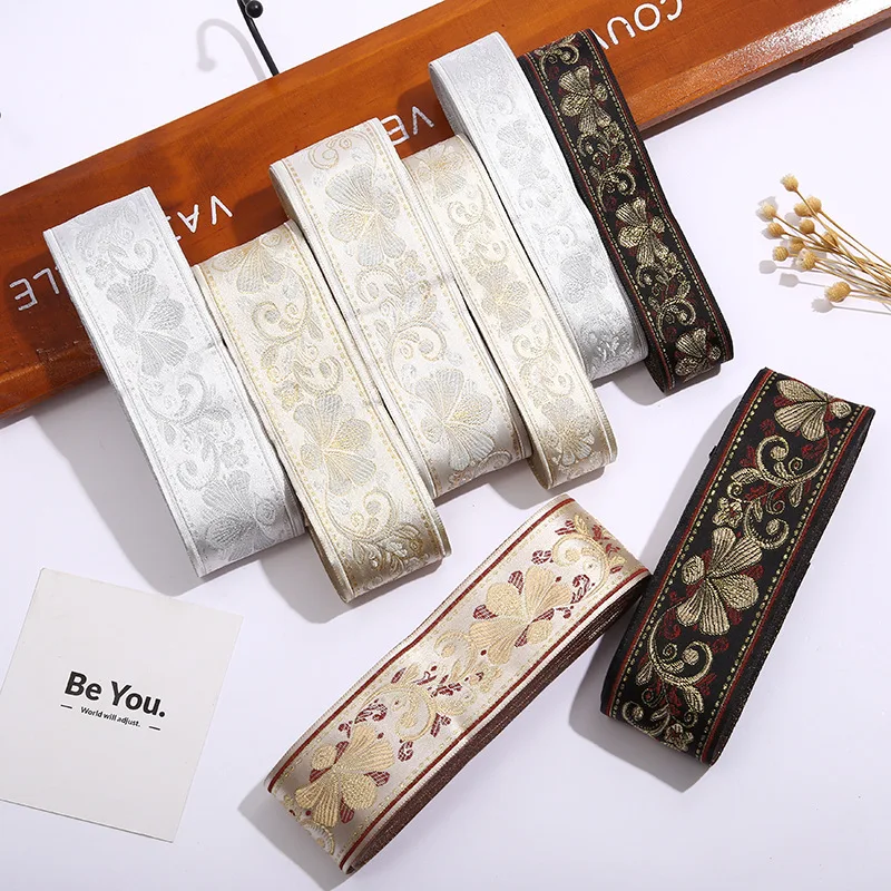 

10 ярдов, 33 мм или 50 мм, 2 дюйма, горячая Распродажа, ретро шифрование, легкие шелковые цветы, искусственная кожа, уплотнение талии, одежда, аксе...