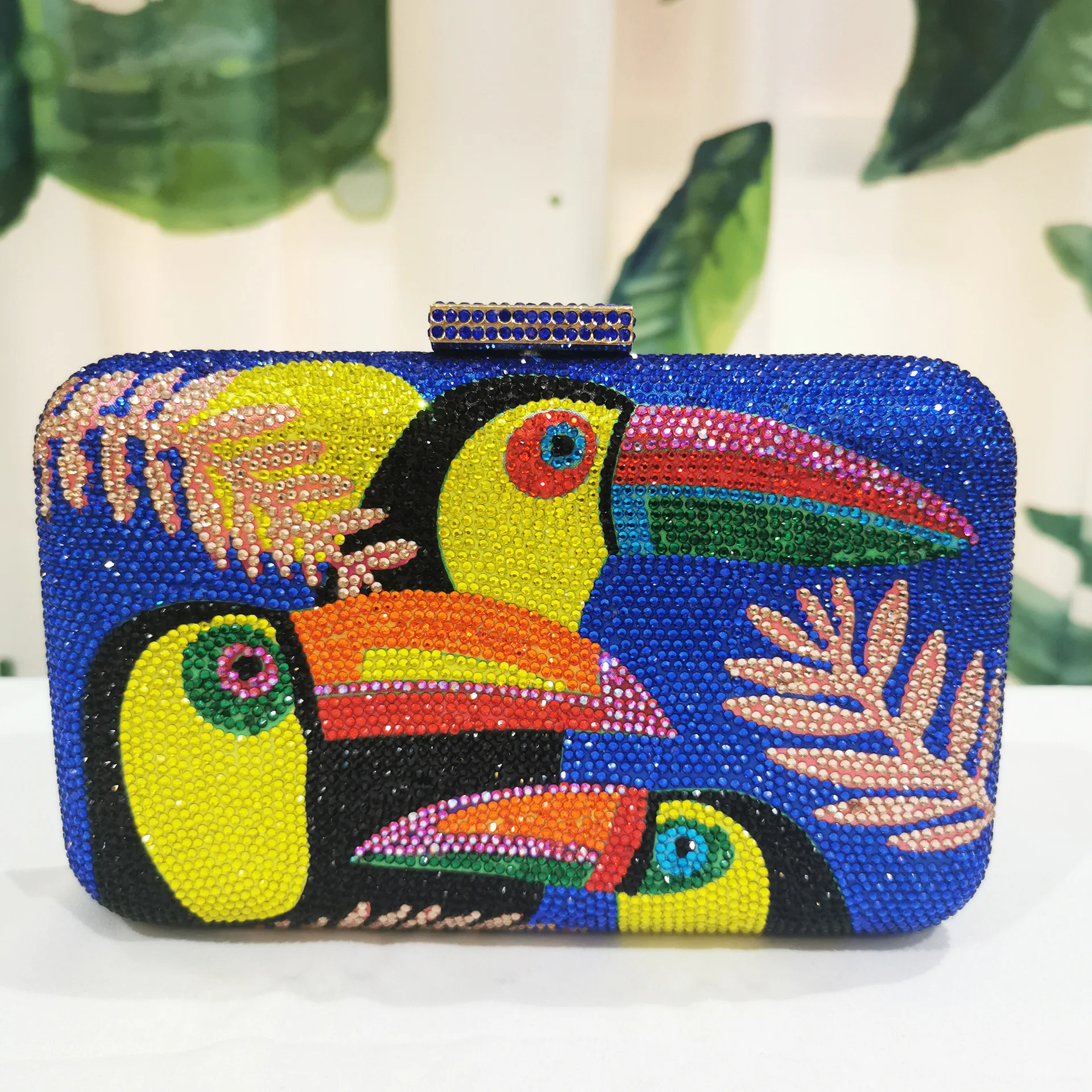 Новинка Toucan Bird женские вечерние сумки со стразами коробочка клатч Minaudiere вечерняя