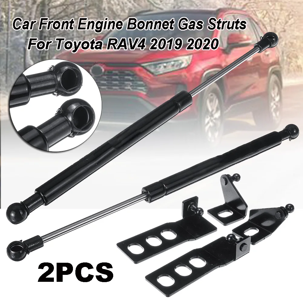 

Upgrade 2Pcs Auto Car Front Engine Bonnet Gas Struts Bars Damper Hood Lift Support Shock For Toyota RAV4 2019 2020