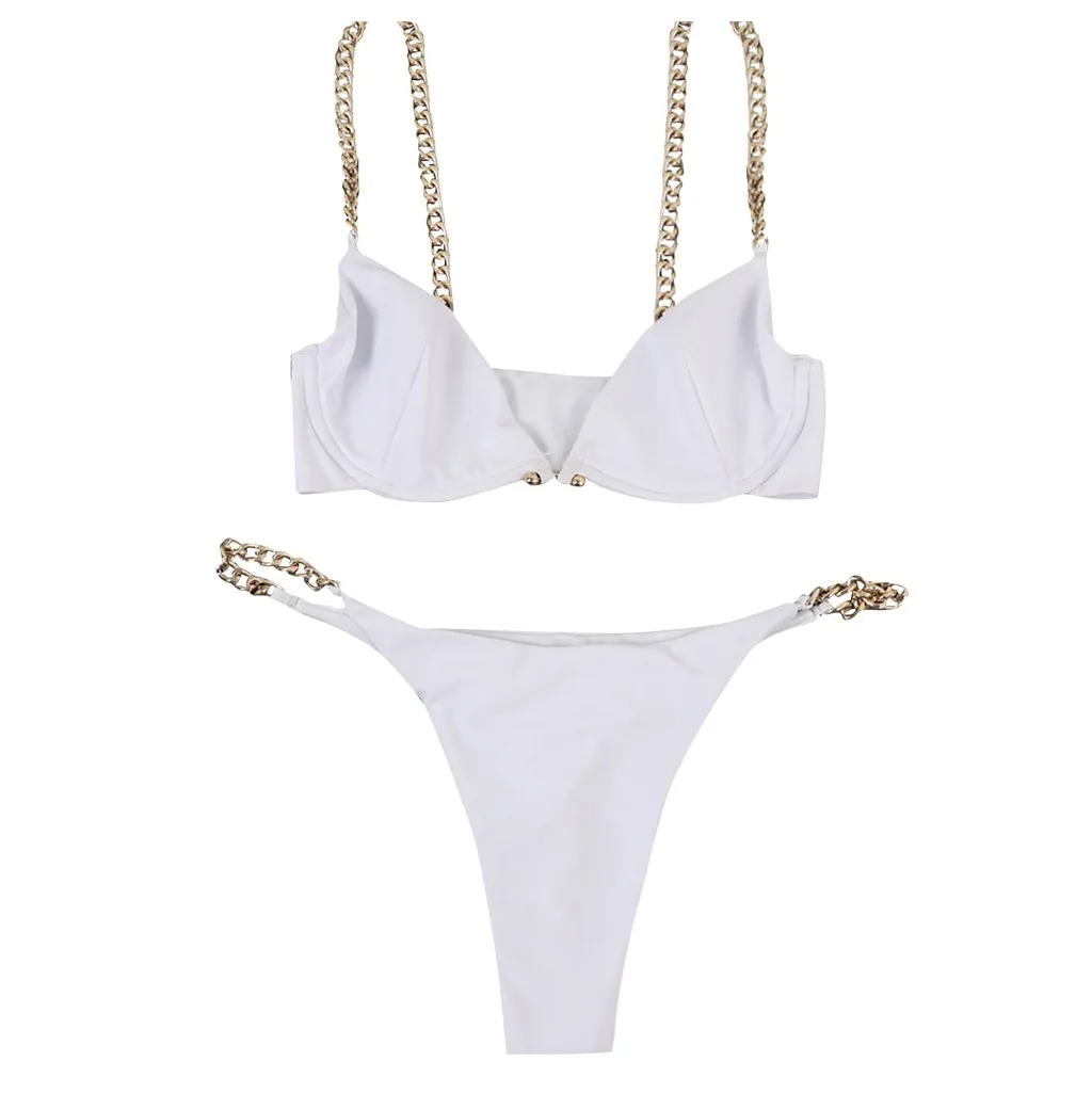 

Swimwear Push Up Beach Women Bandeau Bandage Bikini Set Push-up Brazilian Swimwear Beachwear Swimsuit 2021 Lingerie Set