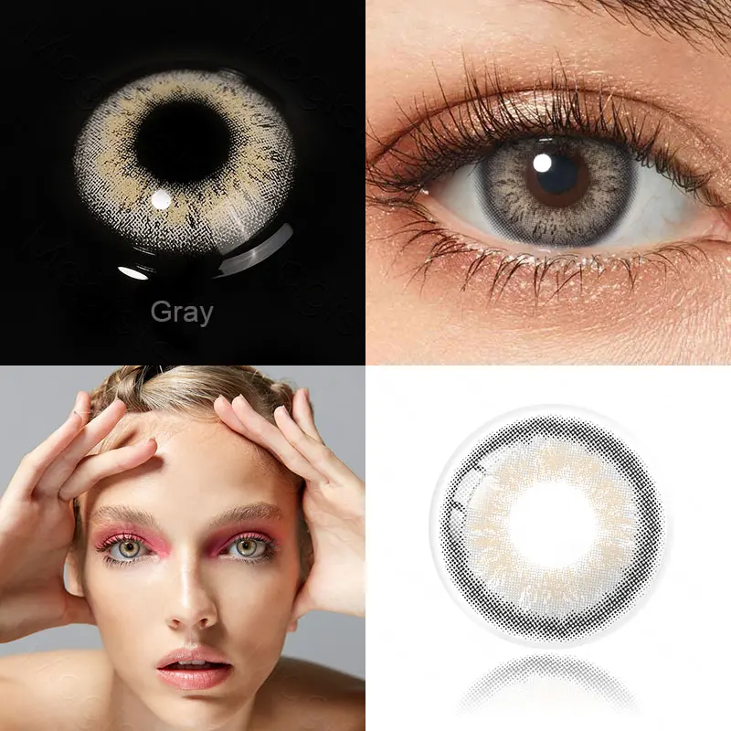 gray lenses 1pair color contact lenses for eyes iris inspired colored lenses yearly circle lenses free global shipping