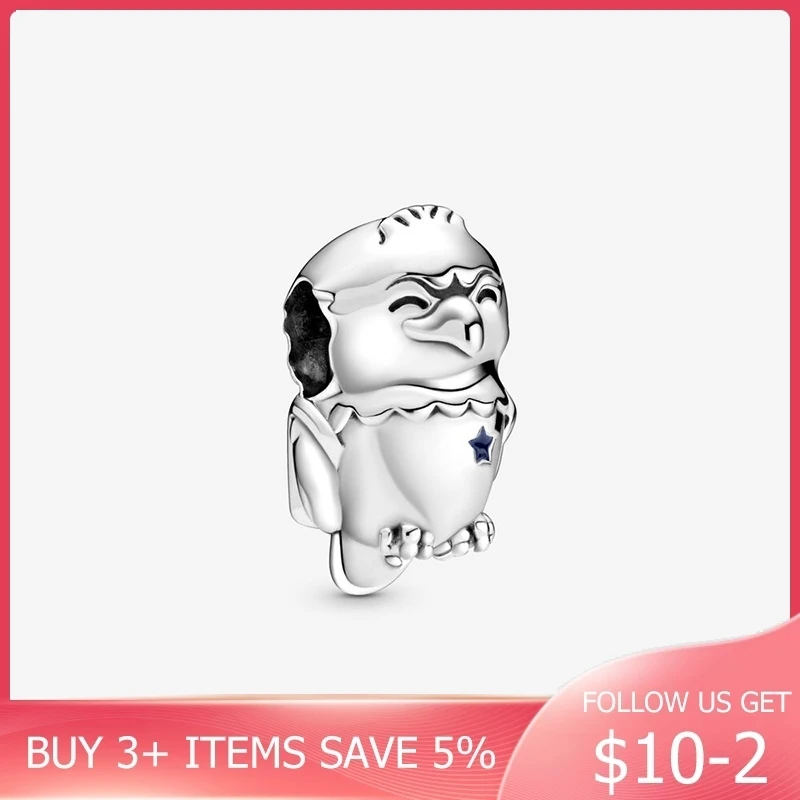 2020 Предварительно осень 925 стерлингового серебра Американский лысый амулет Орел