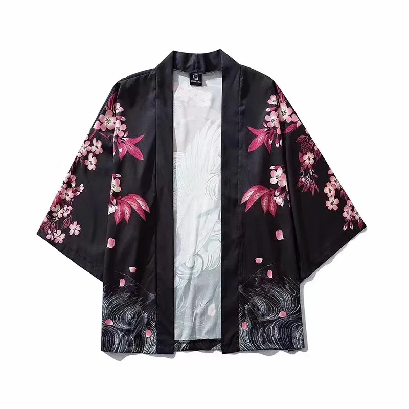 Японские кимоно для мужчин кардиган рубашка блузка юката мужчин haori obi одежда самураев мужской кимоно кардиган