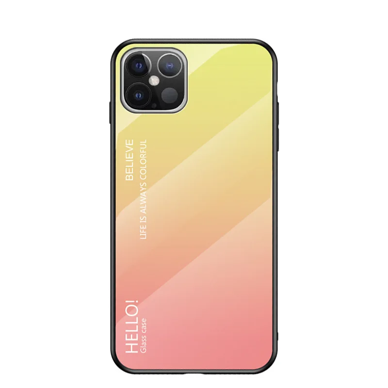 Gradient Glass Anti-drop Phone Case for Iphone 11PRO X XS MAX XR PLUS Painted Tempered Back Cover 8 7 6 SE | Мобильные телефоны и