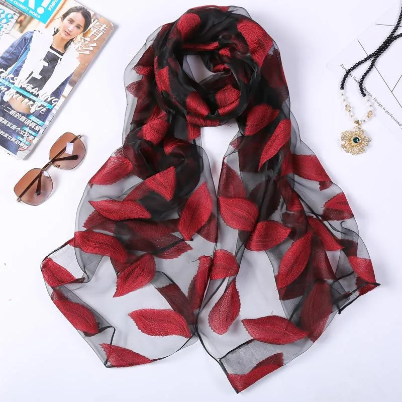 Шелковый шарф женский весна лето ветерок легкий чистый элегантный обёрточная