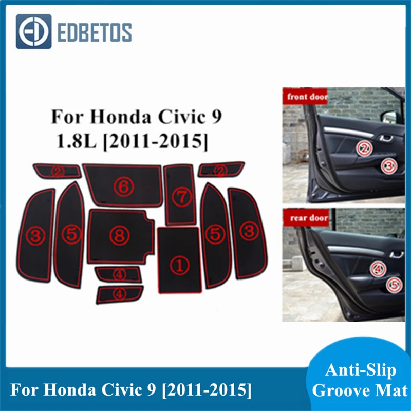 Противоскользящий коврик для Honda Civic 9 2011 2012 2013 2014 2015 подставка под ворота